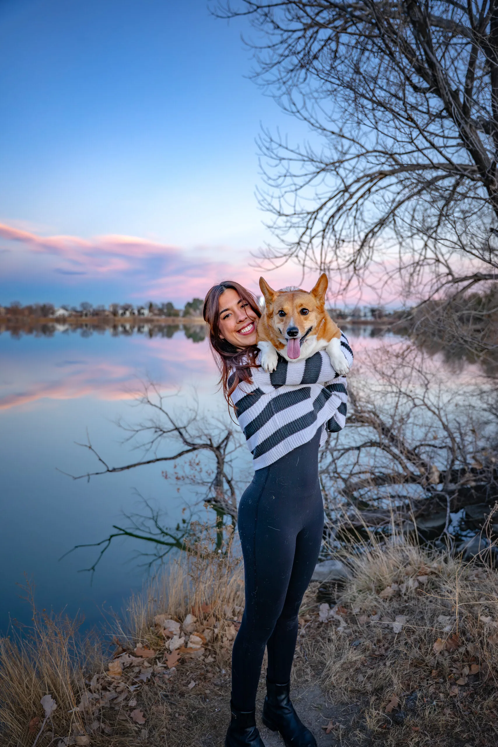 Portrait with dog